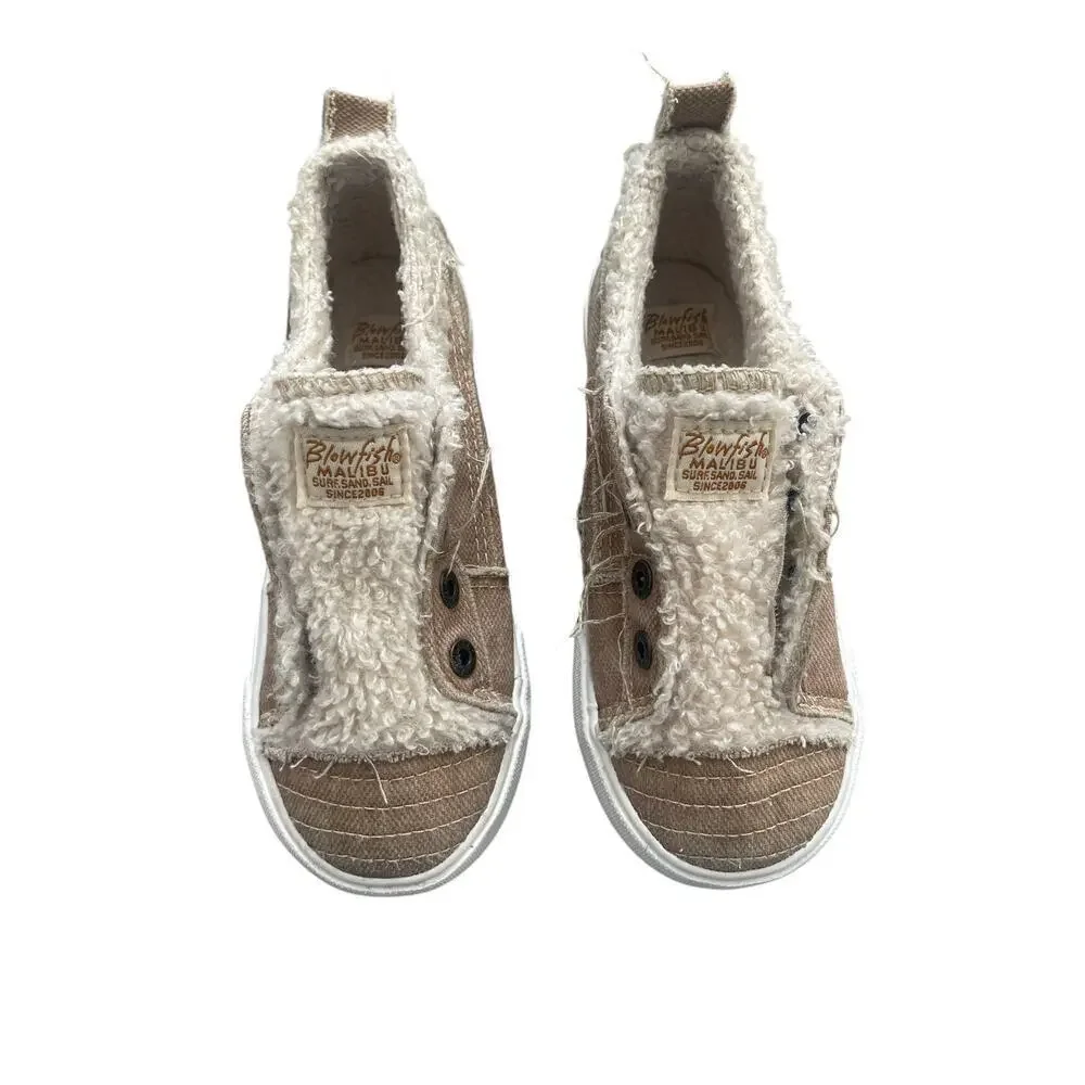 Blowfish Tan Sherpa Lined Playdoe Sneaker 12